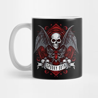 Spooky Goth, skull with wings Gothic style Mug